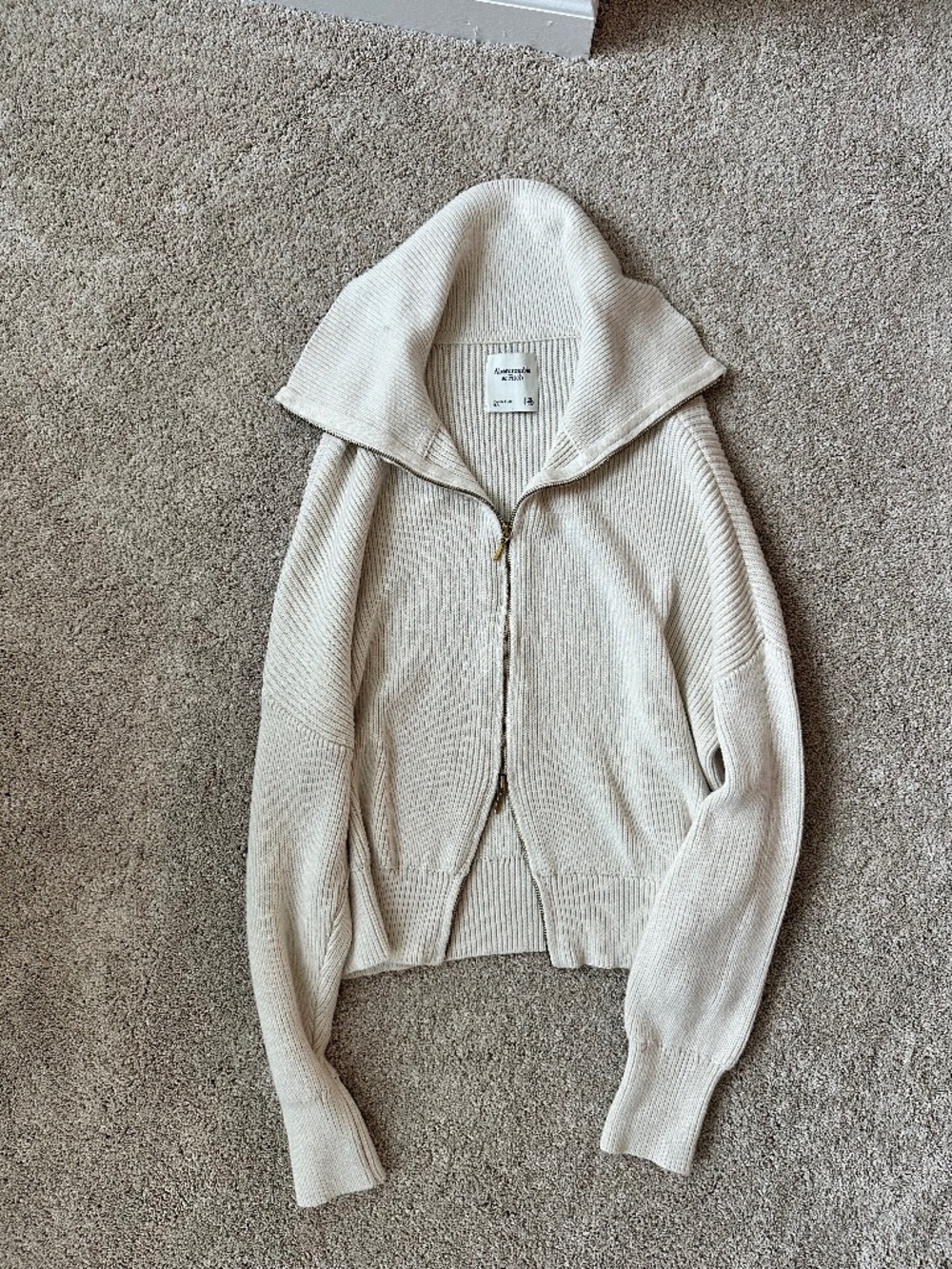 Abercrombie Zip Ribbed Sweater